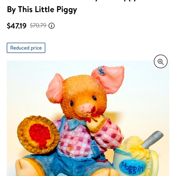 This Little Piggy~Enesco Figurine "Don't Worry Be Sloppy" 1996 by Mary Rhyner - Picture 2 of 6